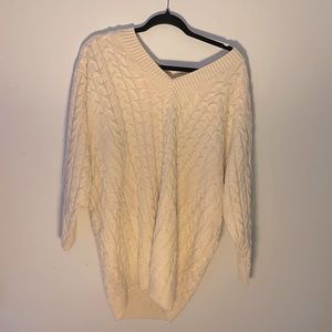 Oversized cable knit sweater
